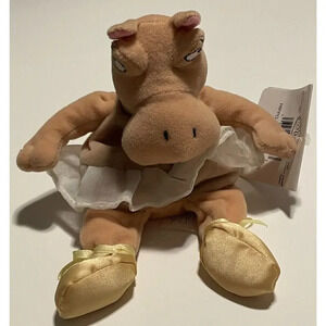 New With Tags 8" Disney Store Fantasia Ballerina Hippo Beanbag Plush
